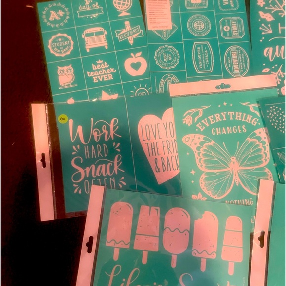 11 new 8x12 chalk couture silkscreen transfers - Picture 1 of 4